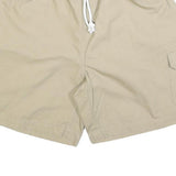 Mens Beige Casual Cargo Shorts L W34 Cotton Blend Comfortable Pockets