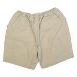 Mens Beige Casual Cargo Shorts L W34 Cotton Blend Comfortable Pockets