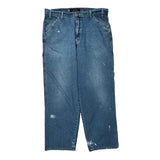 Silver Tab Levis Wide Leg Carpenter Jeans - 38W 34L Blue Cotton