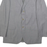 BALMAIN Mens Grey Wool Button Jacket XL Woven Classic Fit Formal Blazer
