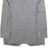 BALMAIN Mens Grey Wool Button Jacket XL Woven Classic Fit Formal Blazer