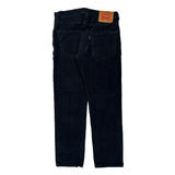 502 Levis Cord Trousers - 28″ Waist Black Cotton