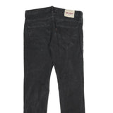 LEVI'S 513 Mens Jeans Black Slim Skinny Denim Raw W34 L31 Distressed Hem