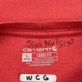 Loose Fit Carhartt T-Shirt - Large Red Cotton