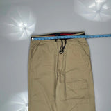 Tommy Jeans Cargo Trousers - 33W 28L Beige Cotton