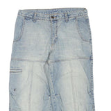 Mens Cotton Blend Blue Denim Cargo Shorts M W32 Casual Workwear