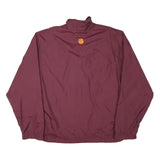 ADIDAS Mens Maroon & White Avon Lake Basketball Track Jacket L Polyester Blend