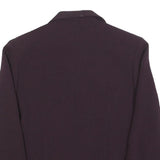 JANET Womens Purple Jacket M Woven Button Closure Classic Tailored