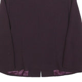 JANET Womens Purple Jacket M Woven Button Closure Classic Tailored