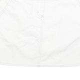 TOMMY HILFIGER Womens White Cotton Blend Mini Skirt M Casual Pocket Detail