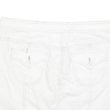 TOMMY HILFIGER Womens White Cotton Blend Mini Skirt M Casual Pocket Detail