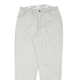 RIDERS Womens Cotton Blend White Relaxed Straight Trousers W32 L29 Casual