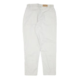 RIDERS Womens Cotton Blend White Relaxed Straight Trousers W32 L29 Casual