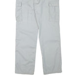 TEDDYS Mens Regular Cotton Blend Light Grey Work Cargo Trousers W33 L32