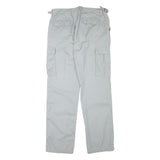 TEDDYS Mens Regular Cotton Blend Light Grey Work Cargo Trousers W33 L32