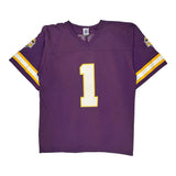 Minnesota Vikings Logo Athletics Nfl Football Jersey - Large Purple Cotton