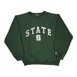 State Colesseum College Sweatshirt - Medium Green Cotton