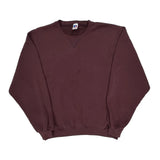 90'S Blank Russell Athletic Sweatshirt - 2XL Burgundy Cotton Blend