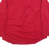 CHAPS RALPH LAUREN Mens Red Cotton Shirt XL Classic Button Down Chest Pocket
