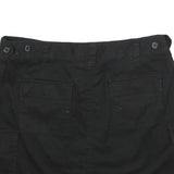 RICKI'S Womens Black Cargo Mini Cotton Blend Skort UK 10 Button Closure Utility
