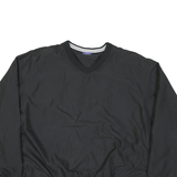 REEBOK Mens Black 2XL Polyester Blend Pullover V Neck Classic Jacket Sportswear