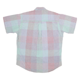 CHAPS Mens Multi Colour Check Shirt L Casual Cotton Button Down Short Sleeve