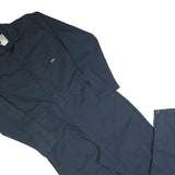 DICKIES Mens Navy Blue Cotton Blend Dungarees Regular Fit Long Sleeve L W38 L32