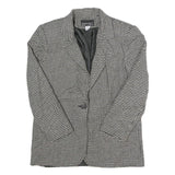 PROPHECY Womens Black & White Houndstooth Tailored Jacket UK 10 Wool Blend