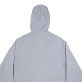 COLUMBIA Mens Grey Hooded Jacket XL Polyester Blend Zip Plain Outdoor Activewear