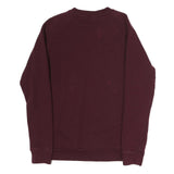 ADIDAS Mens Burgundy Sweatshirt S Crew Neck Cotton Blend Pullover