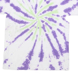 THE ROLLING STONES Mens White & Purple Tie Dye Graphic T-Shirt S Short Sleeve