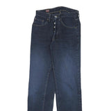 EDWIN Mens Regular Fit Blue Denim Jeans W26 L31 Button Closure Cotton Blend