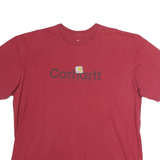 CARHARTT Mens Red Graphic T-Shirt XL Short Sleeve Crew Neck Casual Wear