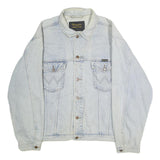 WRANGLER Mens Blue Cotton Denim Jacket 2XL Authentic Western Button Closure