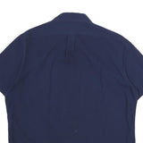 RALPH LAUREN Mens Navy Blue Shirt L Classic Cotton Button Short Sleeve