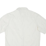TIMBERLAND Mens White Cotton Blend Shirt L Casual Lightweight Button Up