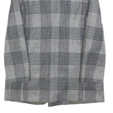 DEL MOD Mens Grey & Black Check Wool Blend Double Breasted Jacket M Woven Blazer