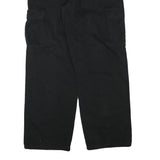 WRANGLER Mens Black Cargo Regular Fit Cotton Blend Trousers W36 L32 Pocketed