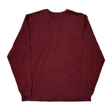 Carhartt Long Sleeve T-Shirt - Large Burgundy Cotton