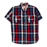Levis Checked Short Sleeve Shirt - Medium Multicoloured Cotton