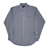 Blake Ralph Lauren Striped Shirt - Large Blue Cotton