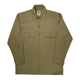 Dickies Shirt - Medium Khaki Polyester Blend