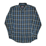 Chaps Ralph Lauren Checked Shirt - Large Black Cotton Blend