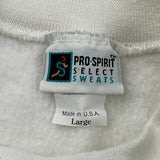 90S Blank Made In USA Pro Select Sweatshirt - Large White Cotton Blend