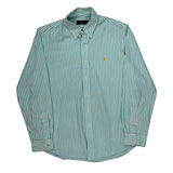 Ralph Lauren Striped Shirt - Large Blue Cotton