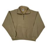 Russell Athletic 1/4 Zip - Large Beige Cotton