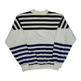 Fashion Basics Iou Striped Sweatshirt - Medium Black & White Polyester Blend