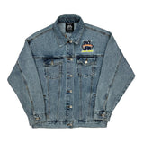 Space Jam A New Legacy Forever 21 Graphic Denim Jacket - Small Blue Denim