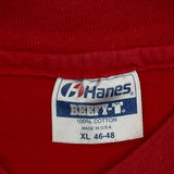 Nautical Theme Hanes Single Stitch T-Shirt - XL Red Cotton