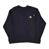 Carhartt Long Sleeve T-Shirt - Large Black Cotton Blend